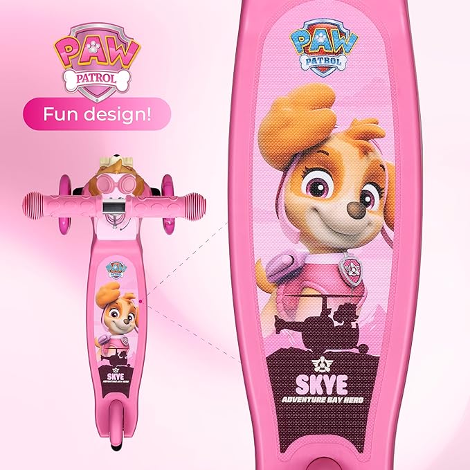 3D Kick Scooter for Kids, Self-Balancing 3 Wheeled Light Up Scooter with Extra Wide Anti-Slip Deck, Rear Brake, Lean to Steer, Lightweight Design, for Kids 3 and up, 75 LB Limit