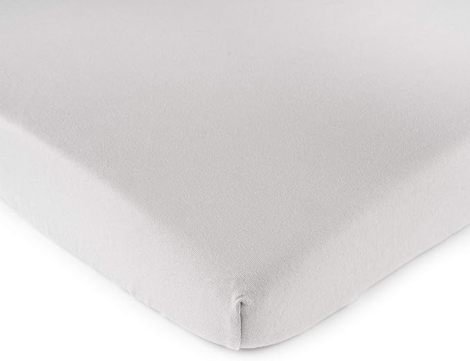 SheetWorld Fitted Baby Bassinet Sheet fits Munchkin Brica Fold N' Go Travel Bassinet 18.5 x 30, 100% Cotton Jersey, Hypoallergenic, Butter Soft, Silver Grey, Made in USA