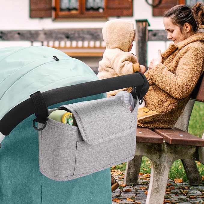 Accmor Universal Stroller Organizer, Stroller Bag Caddy Organizer, Stroller Organizer Accessories for Uppababy, Baby Jogger, Nuna, Doona, Britax Strollers