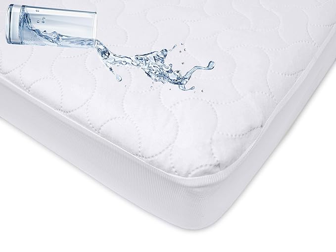 American Baby Company 2 Pack Waterproof Fitted Pack and Play Mattress Protector 39" x 27" - Quilted, Noiseless, Soft & Breathable Playpen and Pack n Play Mattress Cover
