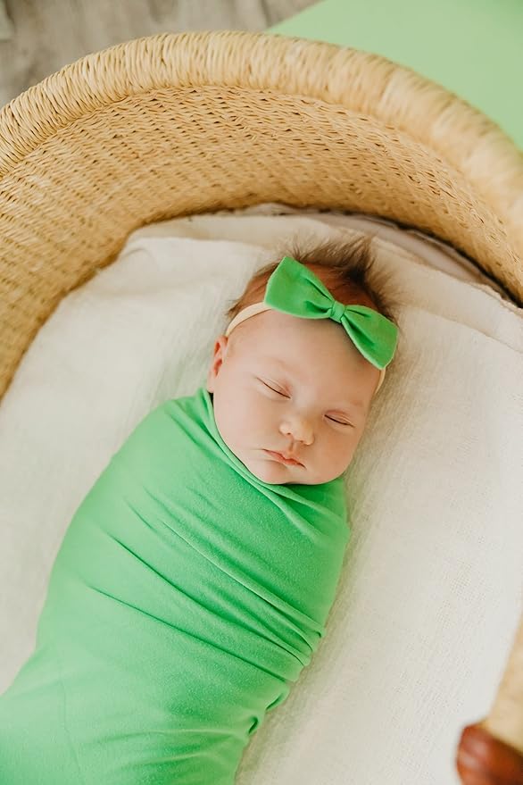 Copper Pearl Baby Swaddle Blanket - Premium Knit Baby Blanket, Large Soft Stretchy Receiving Blankets for Baby Boy and Girl, Swaddles for Newborn, Infant, and Toddler (Lime)