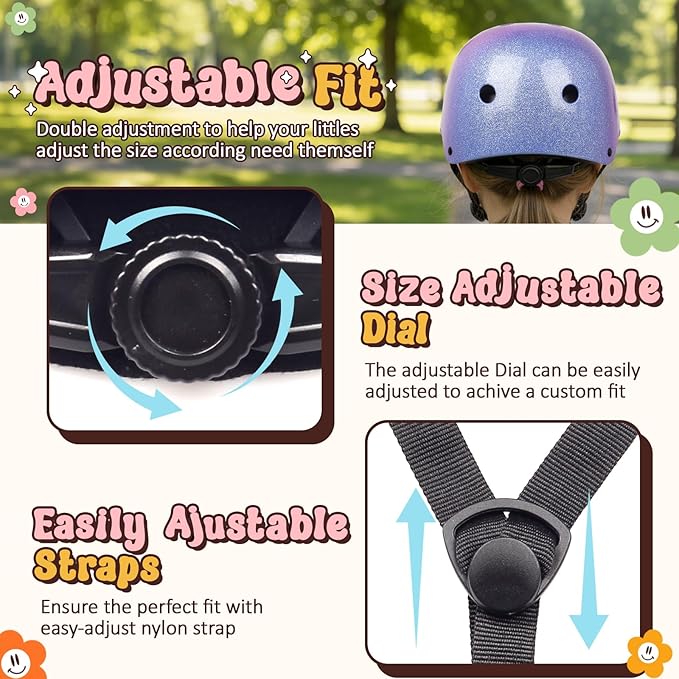Toddler Kids Bike Helmet,Adjustable for Child Boys Girls,Multi-Sport & Ventilation for Bicycle Scooter Skateboard Skate