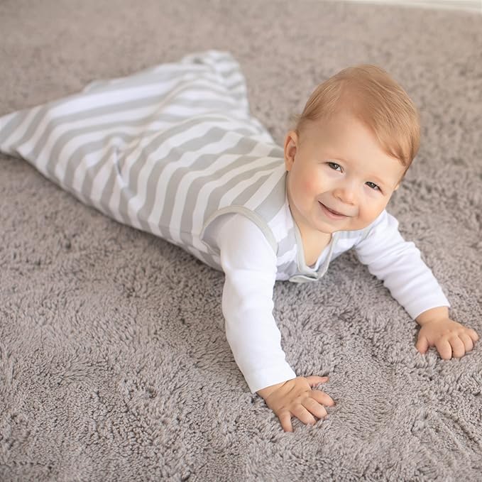 Mama Cheetah Baby Sleep Sack 0.5 TOG, Organic Cotton Baby Wearable Blanket with Two-Way Zipper, Swaddle Transition Baby Sleeping Bag for Newborn Infant Toddler Boy Girl, 12-18 Months