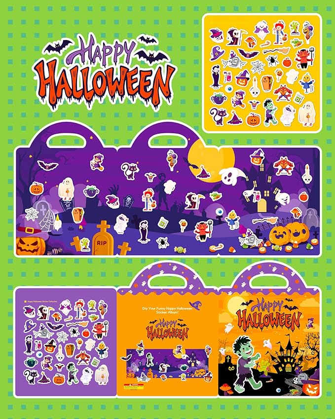 Walenced Reusable Sticker Book for Toddlers, Stickers for Kids, Toddler Craft Activities, Toddler Travel Toys Ages 3 and Up Boy Girl Birthday Gifts