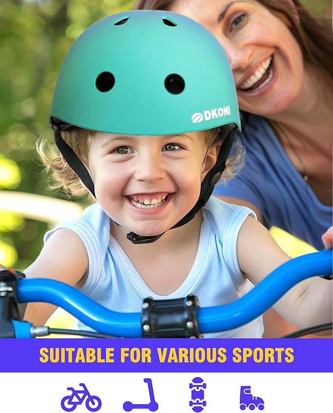 Kids Bike Helmet, Adjustable and Multi-Sport, from Toddler to Youth, 3 Sizes
