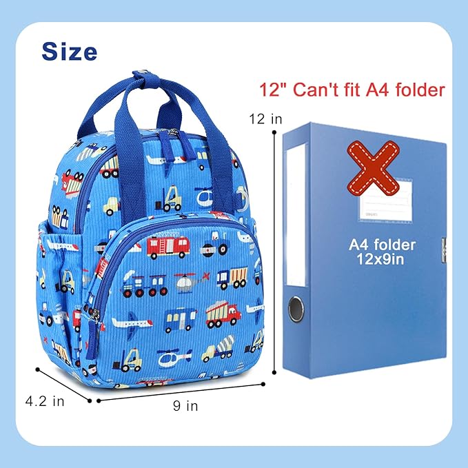 Bluboon Toddler Backpack for Girls Boys 2-4 Cute 12" Preschool Kindergarten Backpacks Kids Daycare Bags School Trave, toddler boy christmas gifts for 2 3 4 year old boy