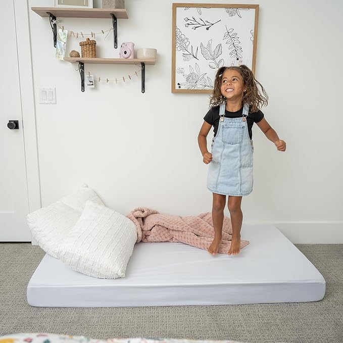 Waterproof Fitted Sheet for Nugget Mattress - Hypoallergenic, Machine Washable, Toddler Bed Mattress Protector,