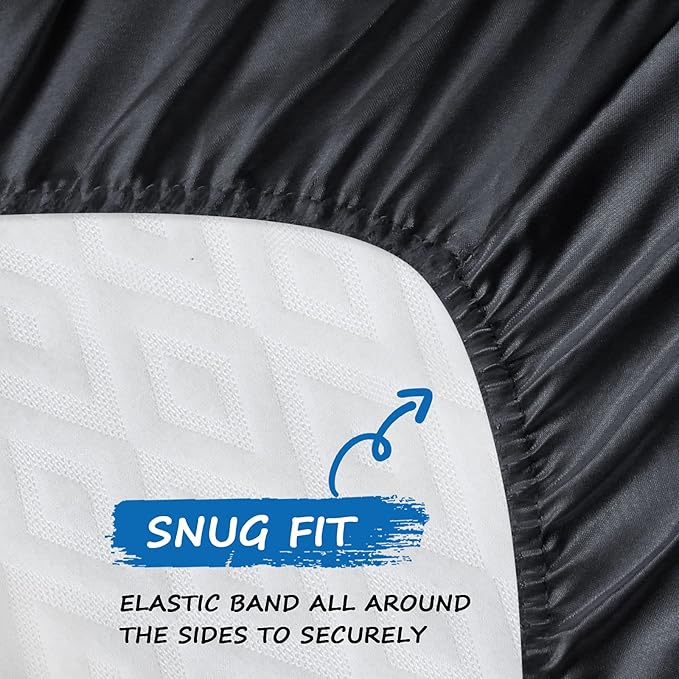 Satin Bassinet Sheet Fitted for Baby Hair and Skin Soft Silk Feeling Bassinet Sheet for Rectangle Hourglass Oval Cradle or Bassinet Pad＆Mattress for Boys and Girls Gift for Baby Toddler Black
