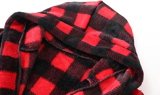 Girls Fleece Hooded Robes, Kids Soft Premium Fuzzy Bathrobe for Gifts, 2-12 Years