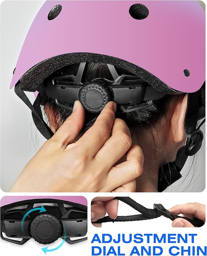 Kids Bike Helmet, Adjustable and Multi-Sport, from Toddler to Youth, 3 Sizes