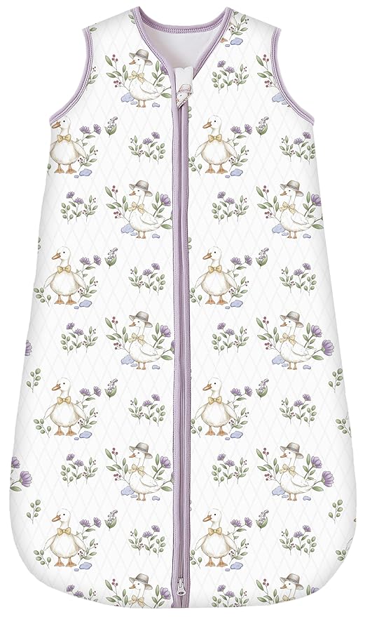 Baby Sleep Sack 18-24 Months 2.5 TOG, Cotton Baby Wearable Blanket with 2-Way Zipper, Infant Toddler Winter Sleeping Bag for Newborn Boys and Girls, Floral