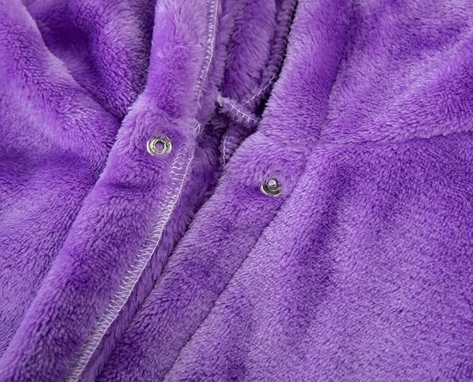 Dinosaur Boys Girls Fleece Hooded Robe Kids Toddler Warm Fuzzy Cartoon Dino Bathrobe