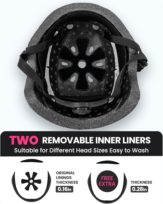 OutdoorMaster Kids Bike Helmet - Protective, Adjustable, Lightweight, Comfortable - Multi-Sport for Boys and Girls, 2 Sizes