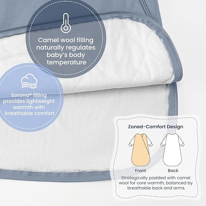 Unisex Sleeping Bag for Babies and Toddlers 1.0 Tog Sleep Sack 18-36 Months, Newborn Sleep Sack, Wearable Blanket Baby, One Piece Long Sleeves, Gifts for Baby
