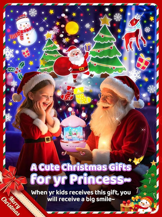 Carousel Night Light for Kids, 15 Music+15 Films+315 Colors Star Projector for Kids Night Light Projector,360°+Remote+1200mah Star Lights for Ceiling,Unicorn Toys for Girls Room Decor Christmas Gifts