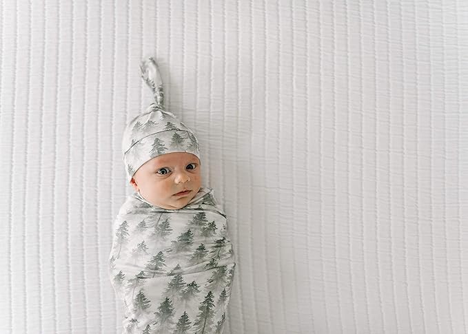 Copper Pearl Large Premium Knit Baby Swaddle Receiving Blanket Evergreen