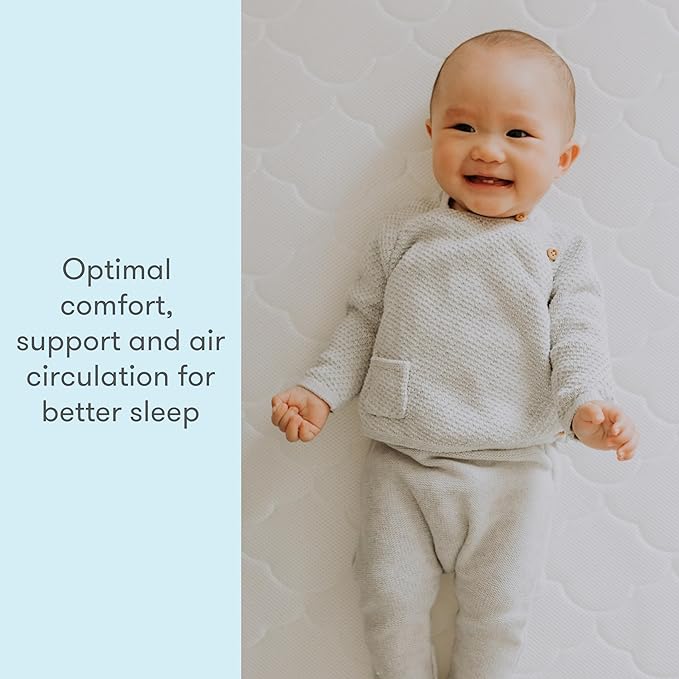 Newton Baby Crib Mattress and Toddler Bed - Ultra-Breathable Proven to Reduce Suffocation Risk, 100% Washable, 2-Stage, Non-Toxic Better Than Organic, Removable Cover - Deluxe 5.5" Thick - White