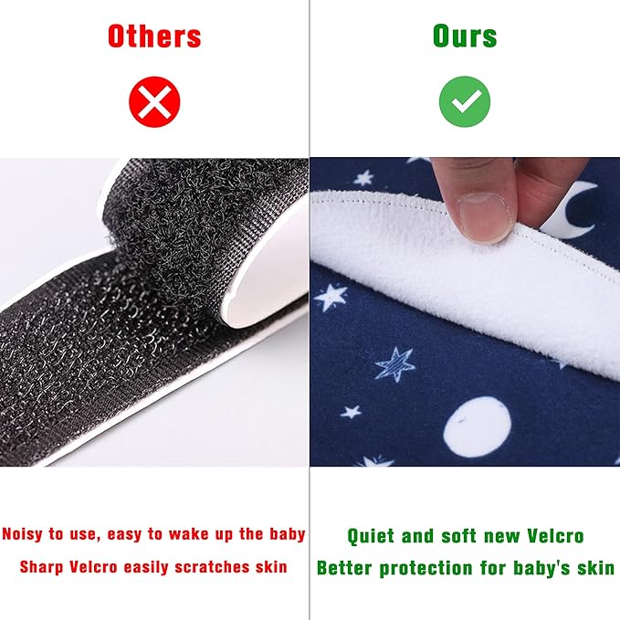 Newborn Sleep Sack Baby Swaddle,swaddle me 6-12 month,3-Way Adjustable Wearable Blanket,100% Rayon Cotton Swaddling sleeping bag，TOG 0.5 (Starry Sky, 6-12 Months)