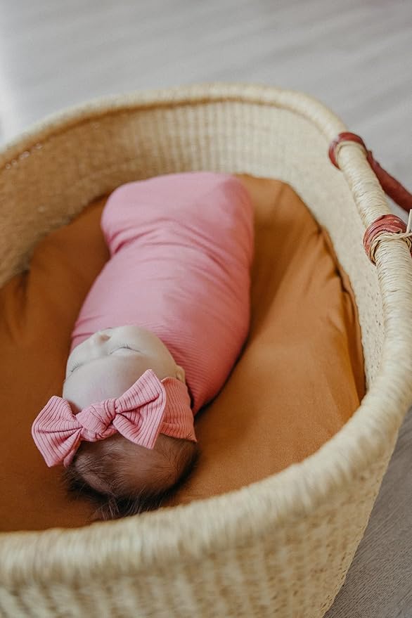 Copper Pearl Baby Swaddle Blanket - Premium Knit Baby Blanket, Large Soft Stretchy Receiving Blankets for Baby Boy and Girl, Swaddles for Newborn, Infant, and Toddler (Rosewood)
