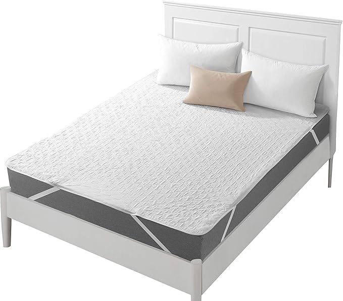 Queen Mattress Protector Cover Waterproof Quilted Fitted Soft Cotton Mattress Cover Pad Washable Mattress Bed Protector with Elastic Band (Queen Size)