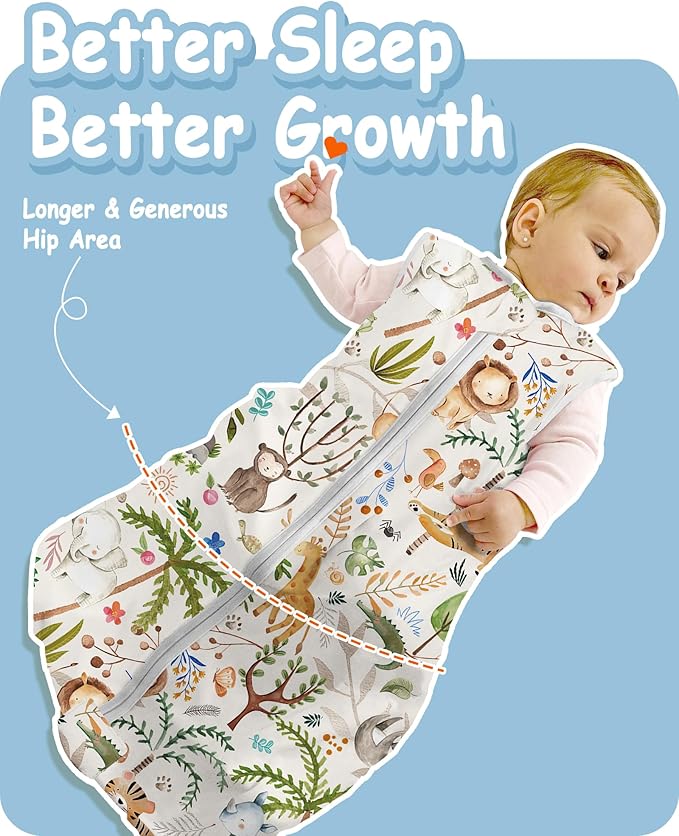 Toddler Sleep Sacks 2T-3T-4T, 0.5 TOG Light Summer Wearable Blankets, Extra Long XL Sleeping Bags, 2 Pack