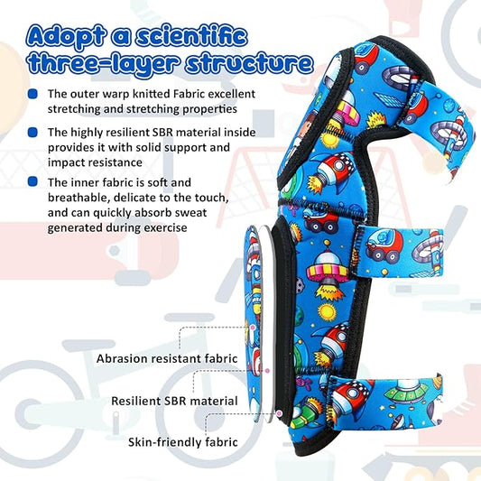 Kids Soft Knee and Elbow Pads, Children Protective Gear, Suitable for Boys and Girls Bike Ski Roller Skateboard