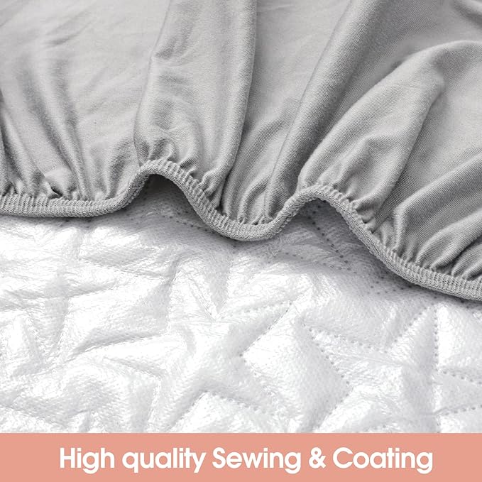 Waterproof Crib Mattress Protector: 2-Pack Quilted Toddler Mattress Pad Sheets - Soft Fitted Covers for Standard Baby Crib