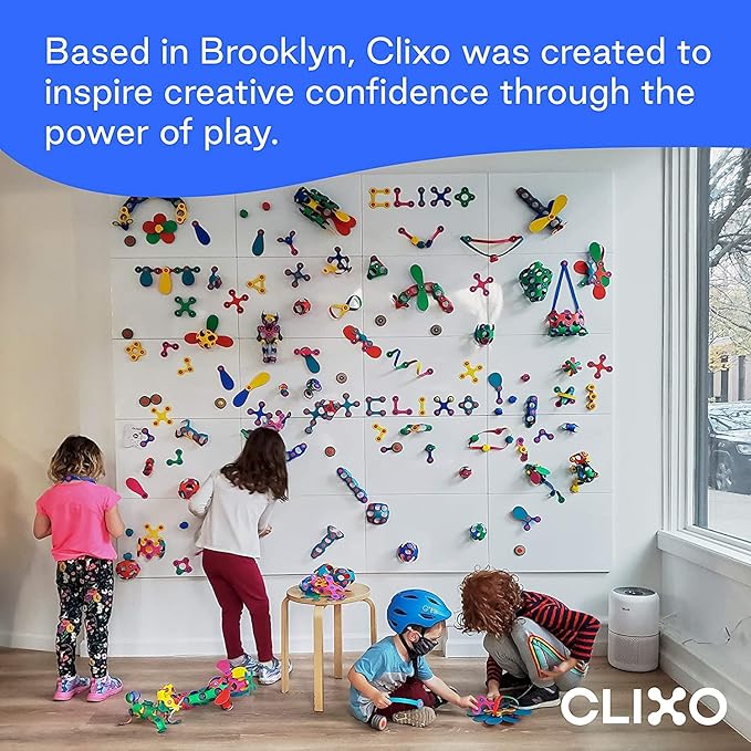 Clixo Crew 30 Piece Pack - The Flexible, Durable, Imagination-Boosting Magnetic Building Toy - Modern, Modular Designs for Hours of STEM Play. A Multi-Sensory Magnet Toy Experience Anywhere! Ages 4-99