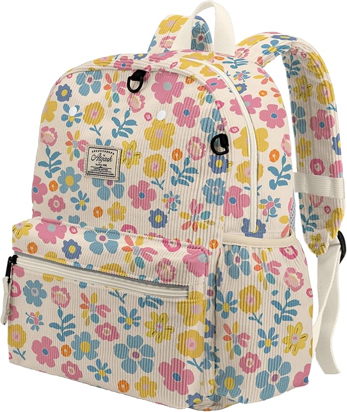 atgark Corduroy Toddler Backpack for Girls 2-5: Preschool Backpack for Girls