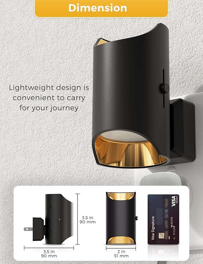 L LOHAS LED Night Lights, Plug into Wall, Bright Dimmable Lights with Sensor, Decorative for Hallway, Bathroom, Kitchen - 2 Pack