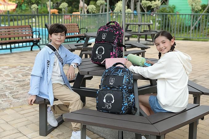 Asge Backpack for School Boys Backpacks for Kids Camo Bookbag for Middle School Bags Waterproof Travel Back Pack (Blue) | for School, Backpacks, for Kids, Bookbag, for Middle School, Bags