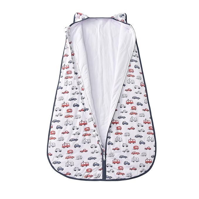 Baby Sleep Sack 2-4 T 95% Rayon from Bamboo 5% Spandex Boys & Girls Wearable Blanket 1.0 TOG Toddler Sleeping Sack 2- Way Zipper X-Large Car Truck