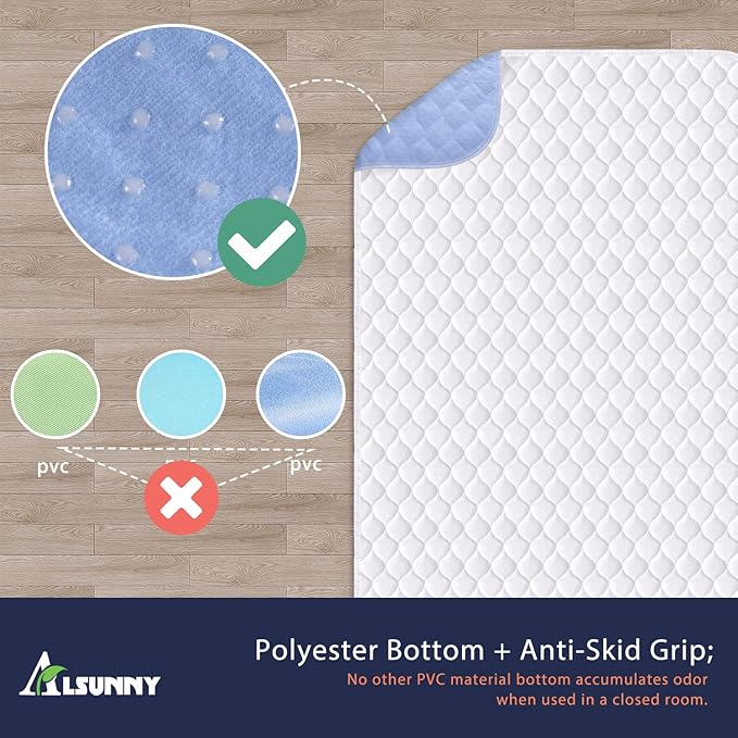 Bed Pads for Incontinence Washable,36"X72" (1 Pack), Non-Slip Incontinence Bed Pad,Waterproof Mattress Pad for Women,Aldults,Kids and Dog