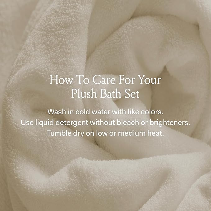 BOLL & BRANCH Plush Bath Towel Set - Dusty Rose - 6 Piece - Includes 2 Bath Towels, 2 Hand Towels & 2 Washcloths - 100% Organic Cotton - Ultra Soft & Luxurious - Quick Absorbing