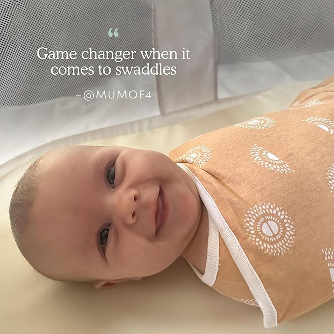 aden + anais Easy Swaddle Wrap, Newborn Wearable Swaddle Blanket, Adjustable Fasteners, 100% Cotton, 3 Pack, 0-3 Months, Garden Floral