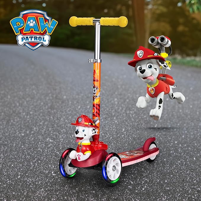 3D Kick Scooter for Kids, Self-Balancing 3 Wheeled Light Up Scooter with Extra Wide Anti-Slip Deck, Rear Brake, Lean to Steer, Lightweight Design, for Kids 3 and up, 75 LB Limit