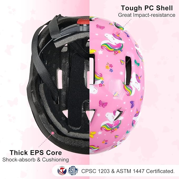 Toddler Helmet, Baby Infant Bike Helmet with Toddler Knee Pads and Elbow Pads Set for Kids 1-3 Years, Adjustable Baby Bike Helmets for Scooter Bicycle