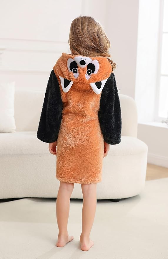 CuteOn Bathrobe for Women Soft Fleece Hooded Plush Loungewear