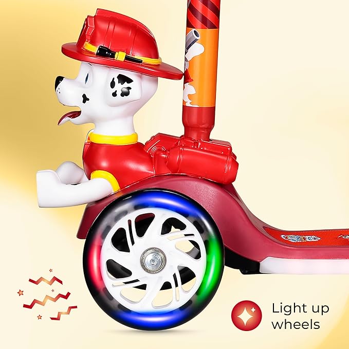 3D Kick Scooter for Kids, Self-Balancing 3 Wheeled Light Up Scooter with Extra Wide Anti-Slip Deck, Rear Brake, Lean to Steer, Lightweight Design, for Kids 3 and up, 75 LB Limit