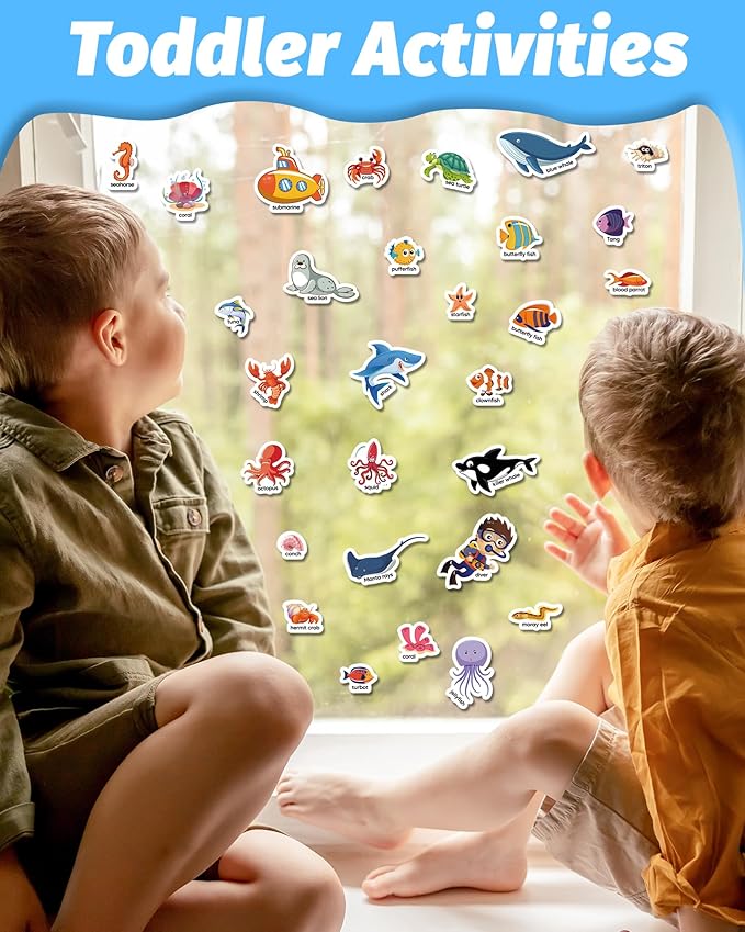 Walenced Reusable Sticker Book for Toddlers, Stickers for Kids, Toddler Craft Activities, Toddler Travel Toys Ages 3 and Up Boy Girl Birthday Gifts