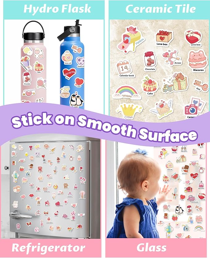 Walenced Reusable Sticker Book for Toddlers, Stickers for Kids, Toddler Sticker Book, Toddler Craft Activities, Toddler Travel Toys Ages 3 and Up Boy Girl Birthday Gifts - Valentines