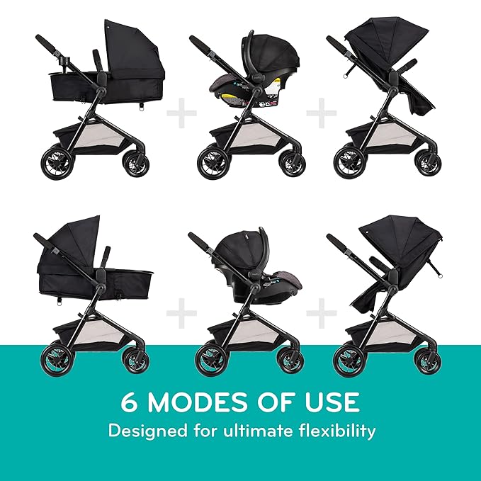 Evenflo Pivot Modular Travel System with LiteMax Infant Car Seat (Casual Gray)