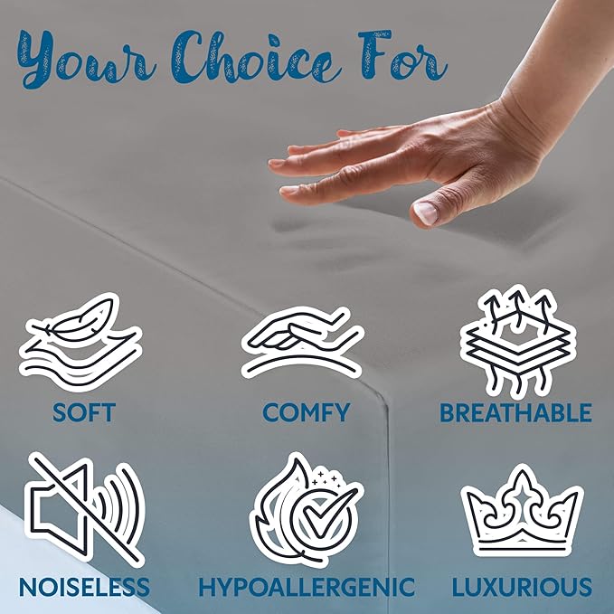 Guardmax Premium Waterproof Mattress Protector - Full XL Size Waterproof Fitted Sheet Protects Against Liquid Spills, Stains, Dirt, and Dust Mites - Soft, Hypoallergenic, and Noiseless Bed Sheet