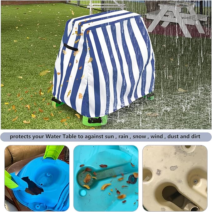 Kids Water Table Cover Fit Rain Showers Splash Pond Water Table,Waterproof Dust Proof Anti-UV Outdoor Toys Cover-Cover only