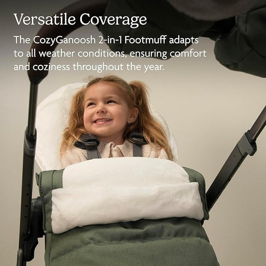 UPPAbaby CozyGanoosh 2-in-1 Seasonal Footmuff - Easily Attaches to UPPAbaby Strollers and RumbleSeat – Versatile, Ultra-Plush Zip-Out Liner for Cold Weather - Declan (Oat Mélange)