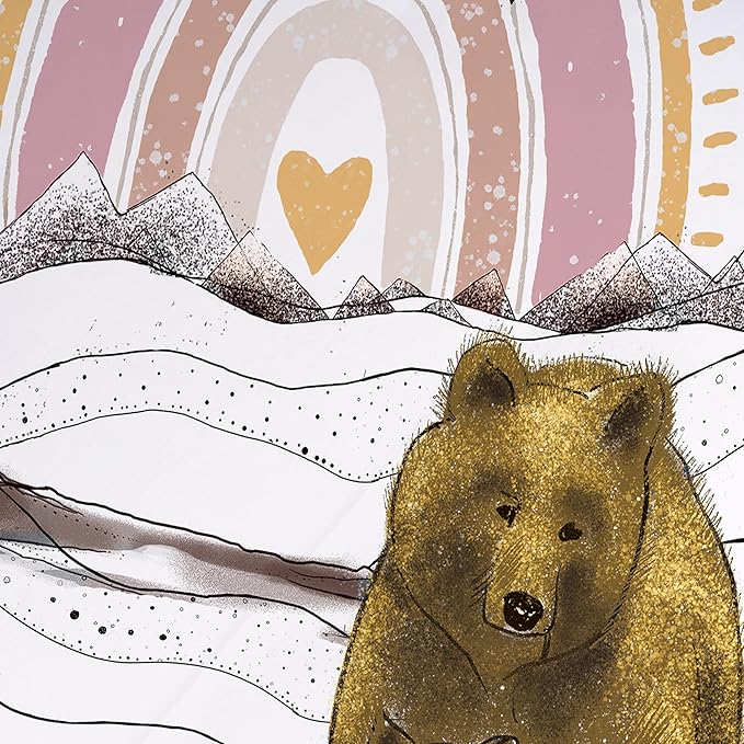 JumpOff Jo - Fitted Crib Sheet, Super Soft Breathable 100% Cotton Baby Crib Sheet for Standard Crib Mattresses and Toddler Beds, 28 in. x 52 in. - Rainbow Bears