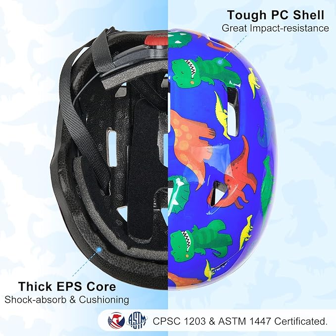 Toddler Helmet, Baby Infant Bike Helmet with Toddler Knee Pads and Elbow Pads Set for Kids 1-3 Years, Adjustable Baby Bike Helmets for Scooter Bicycle