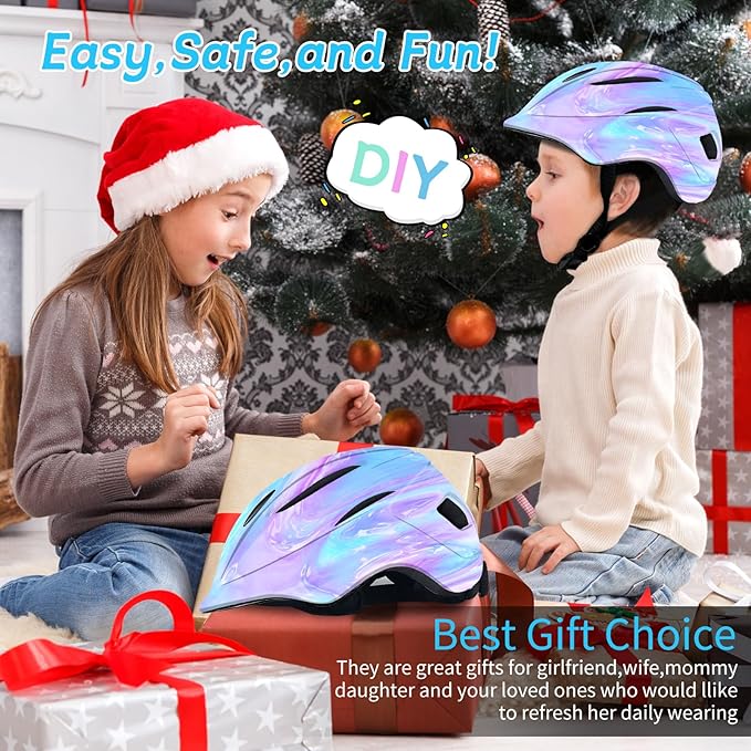 Adjustable Gradient Color Bike Baby/Toddler Helmet 2-4 Years,Safety Lightweight Kids Helmets Ages 1-3-5-8 for Girls Boys,Multi-Sport Infant Helmet for Skating Cycling Scooter