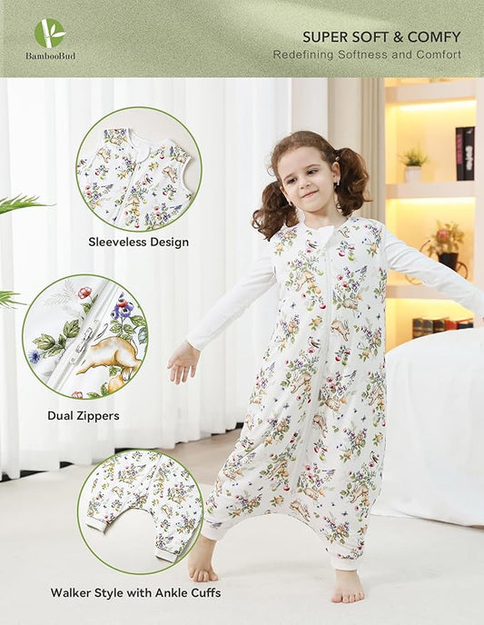 Baby Sleeping Bag Walker Sleep Sack with Feet 1.0 TOG Wearable Blanket Sleeveless Toddlers Winter 6Months-4T