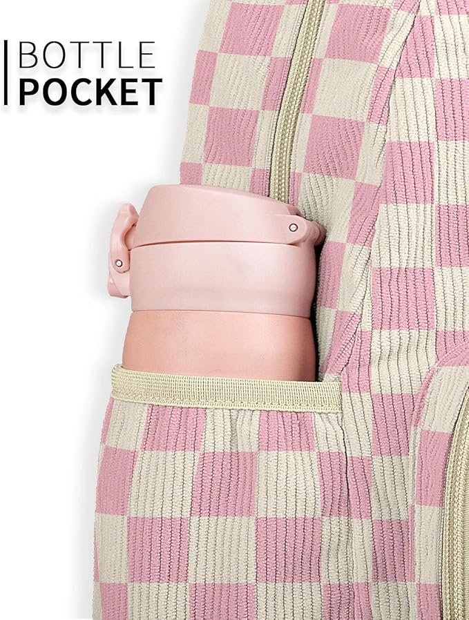 atgark Corduroy Toddler Backpack for Girls 2-5, Preschool Kindergarten Backpack - Cute Kids Backpacks for Girls 13.7" H Fit Folder